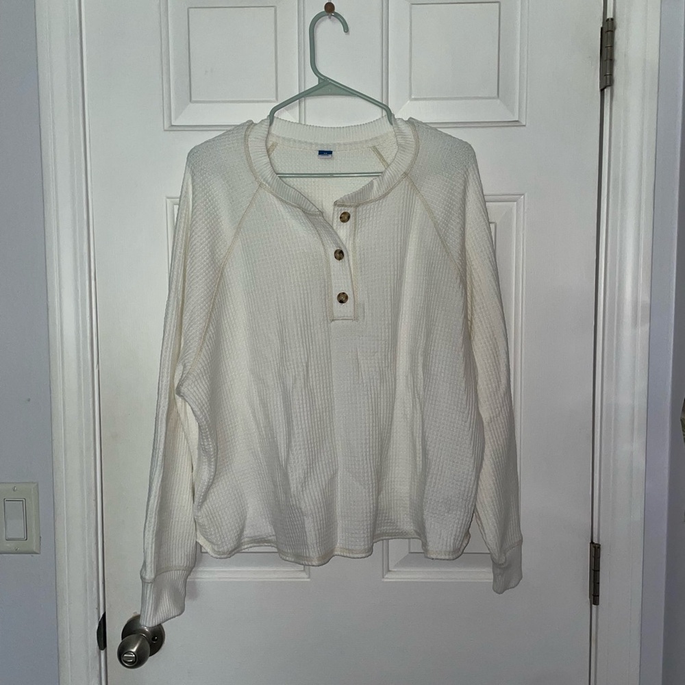 Old Navy Waffle Knit Henley